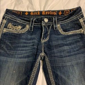 Rock revival boot cut medium wash jeans